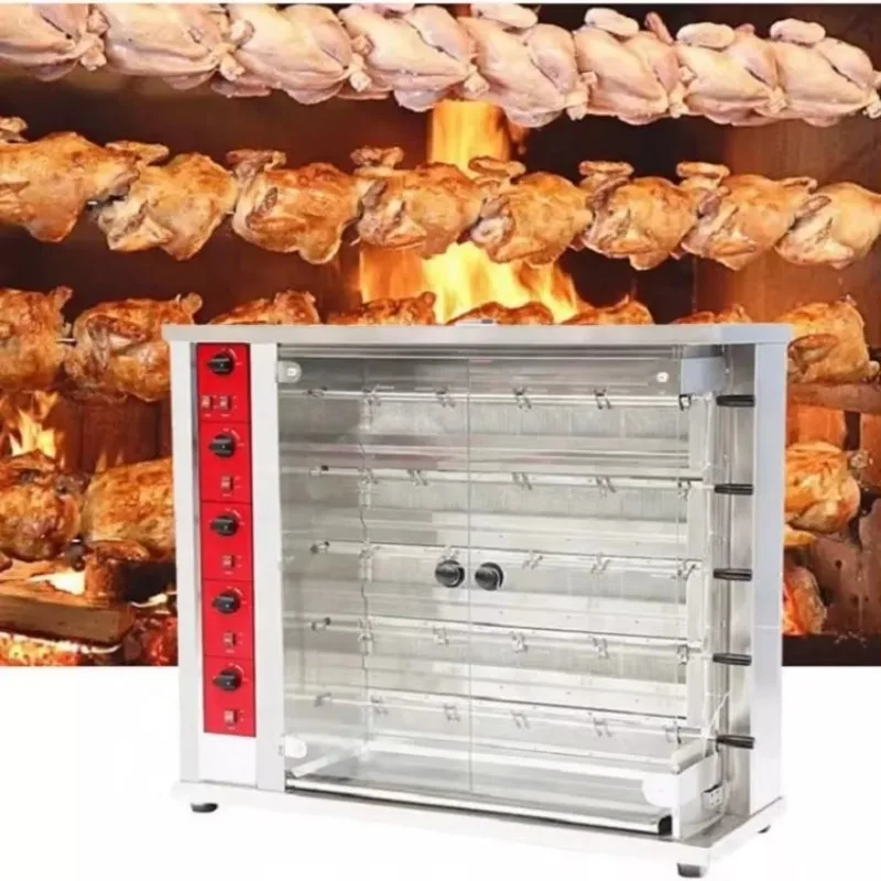 Hot Sale Commercial Equipment Large Stainless Steel Chicken Bbq Grill Machine Rotisserie FWX
