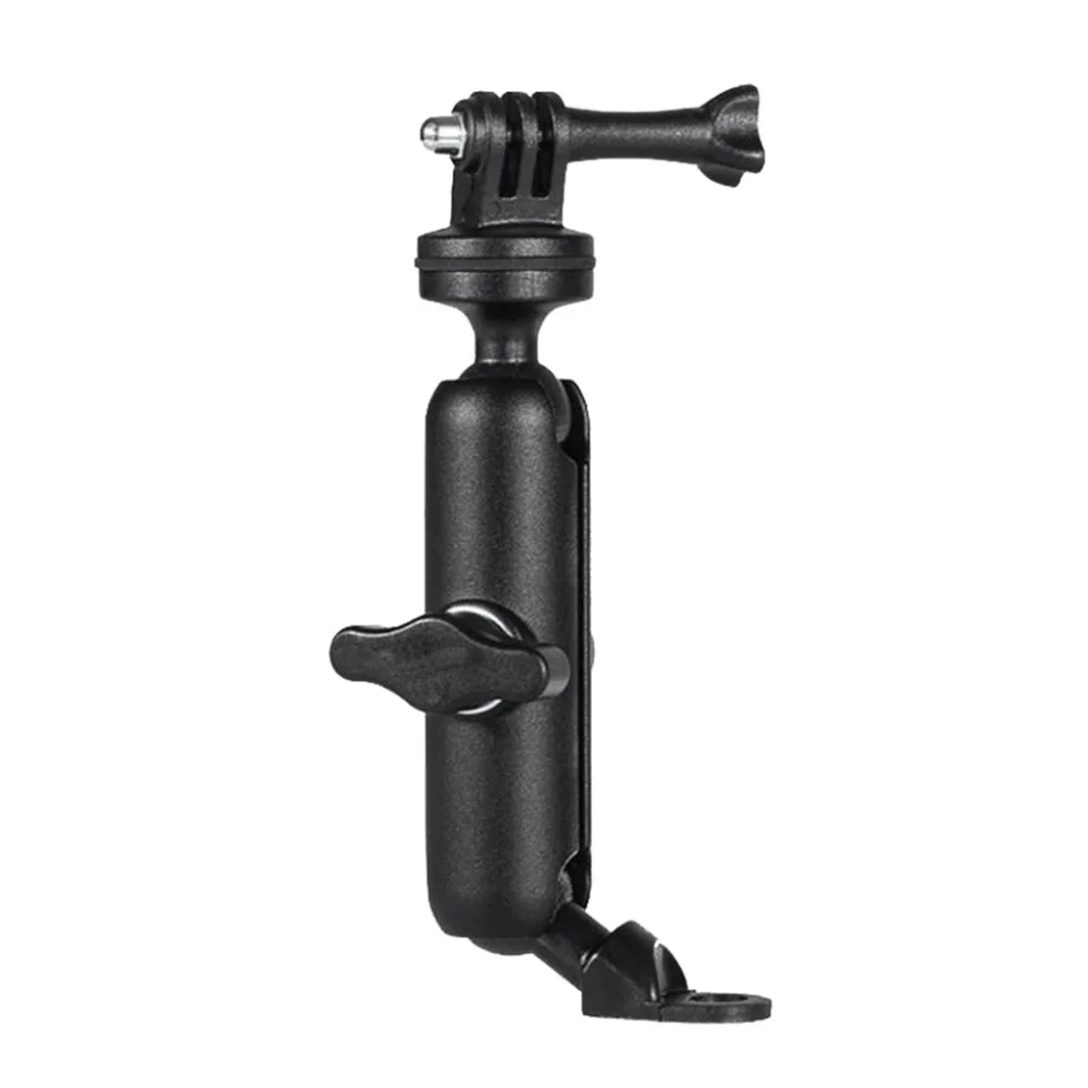 360° Rotating Action Camera Bracket Holder Universal Black Action Camera Stand Sturdy Adjustable Rearview Mirror Camera Bracket