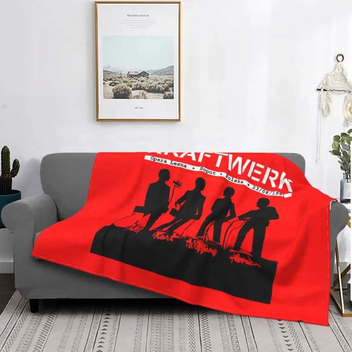 People Call Me Electronic Kraftwerk Music Gift Flannel Blankets Novelty Throw Blanket for Bed Sofa Couch 150*125cm Bedspread