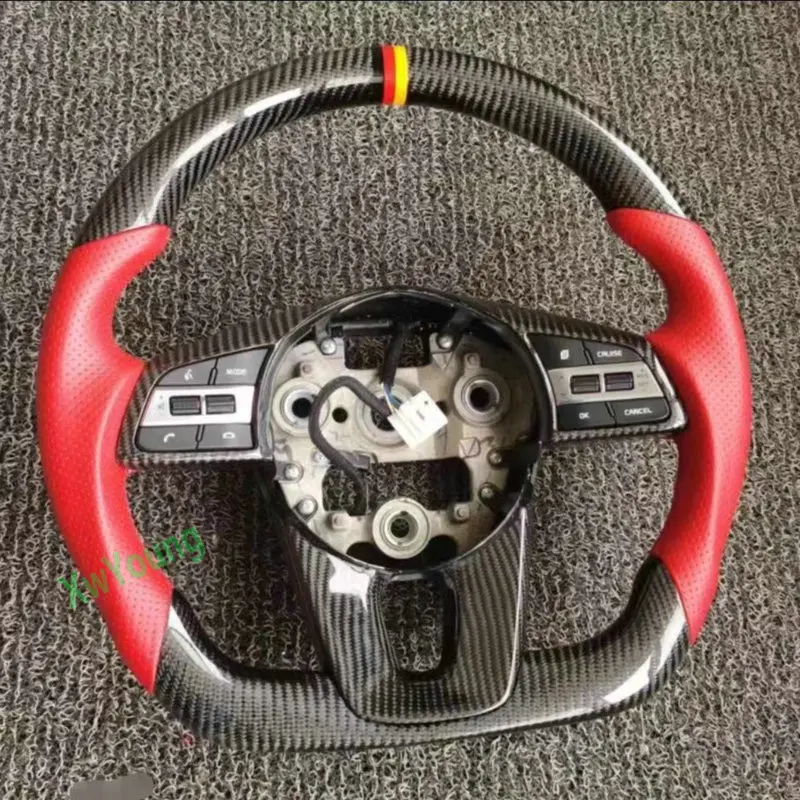 For KIA Sportage K3 K5 (No Paddle Shifters) Customized 100% Real Carbon Fiber Car Steering Wheel