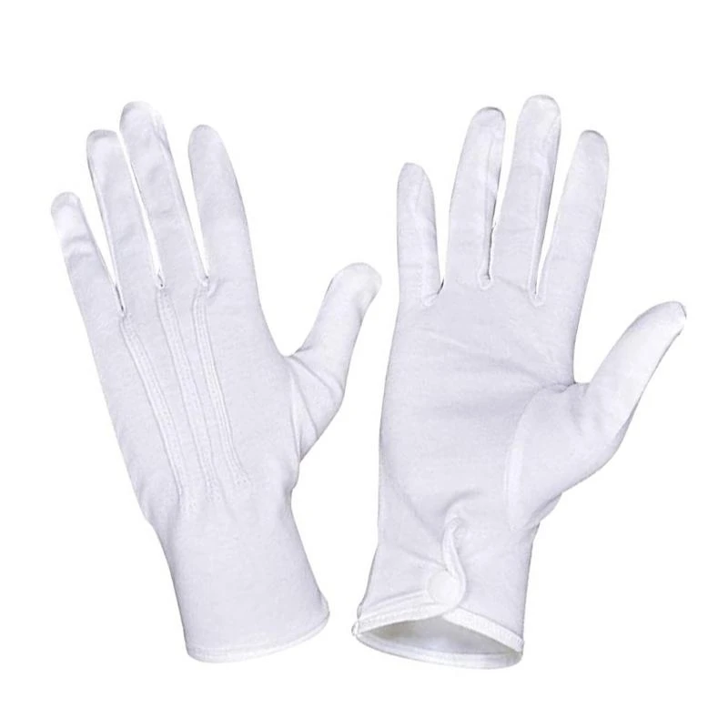 

652F Stage White Gloves for Stage Perform Dancing Adult Size White Gloves Formal Gloves for Party Cosplay Policeman Pageant