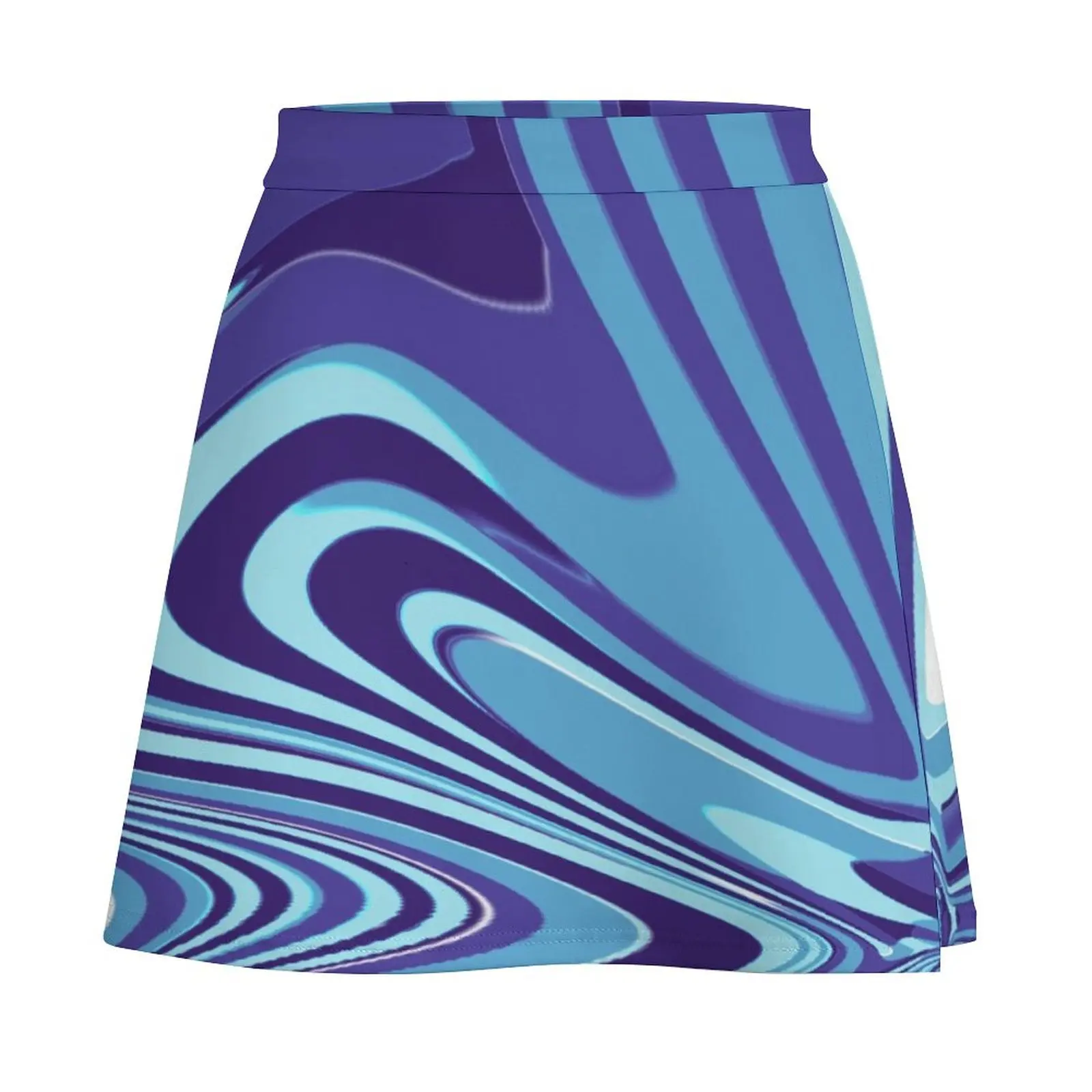 Abstract Zany Ocean Blue Waves Mini Skirt skirts for womans Summer women's clothing 90s aesthetic Mini Skirt