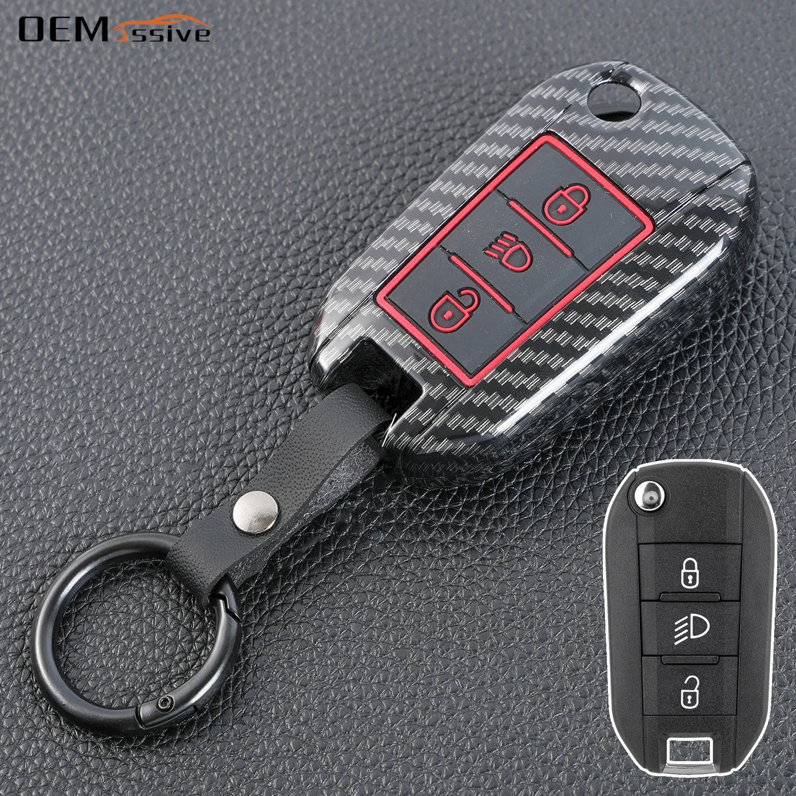 Carbon Fiber Car Remote Key Fob Cover Case Shell For Peugeot 208 2008 308 3008 508 408 307 4008 for Citroen C3 C4 C5 C6 C8