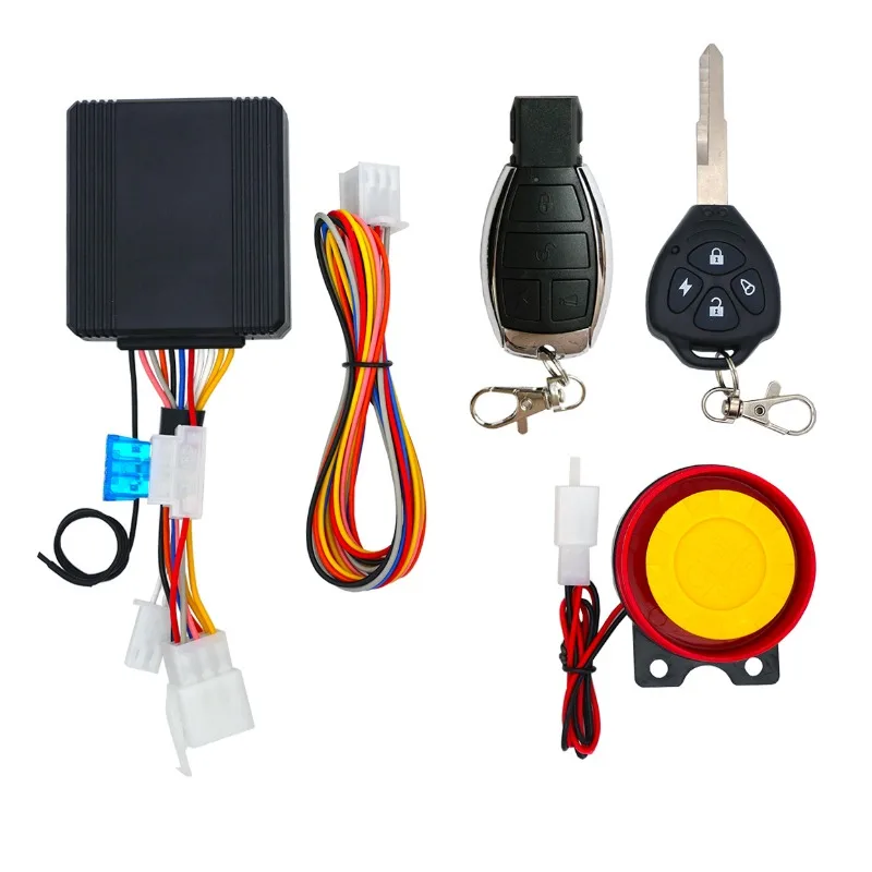 

Многофункциональная противоугонная сигнализация для мотоцикла - 12В, с дистанционным управлением зажиганием, вибрационной сигнализацией и функцией определения местоположения транспортного средства