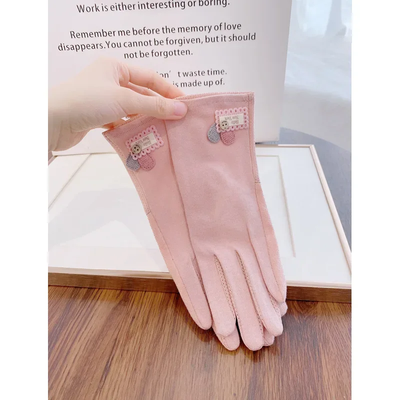 النساء قفازات واقية من الشمس الصيف قفازات الحماية من الشمس عدم الانزلاق قفازات شاشة اللمس الدراجات القيادة القفازات رقيقة المضادة للأشعة فوق البنفسجية قفازات