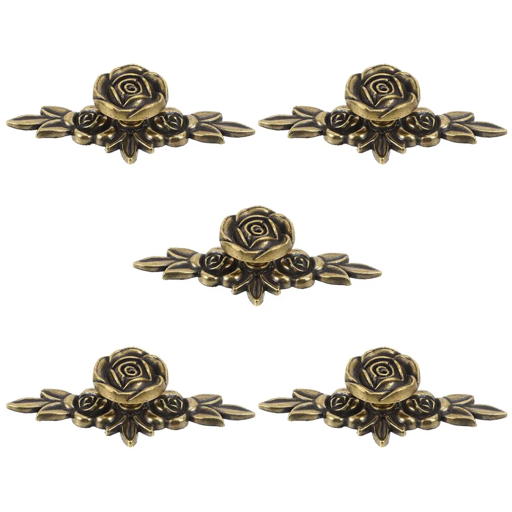 

Набор из 5 винтажных декоративных ручек-роз для шкафов и ящиков, для кухонной мебели