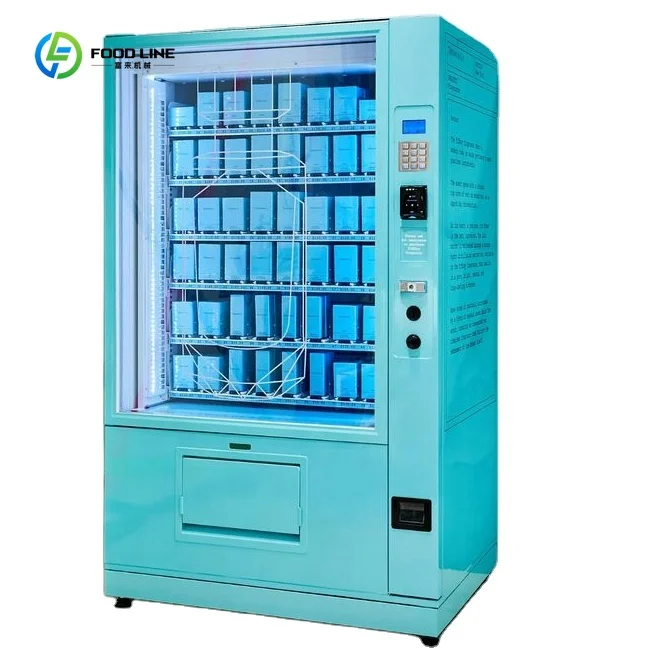 

Популярный торговый автомат красоты Coin Lash для продуктов питания и напитков, автоматический торговый автомат с закусками и напитками с сенсорным экраном