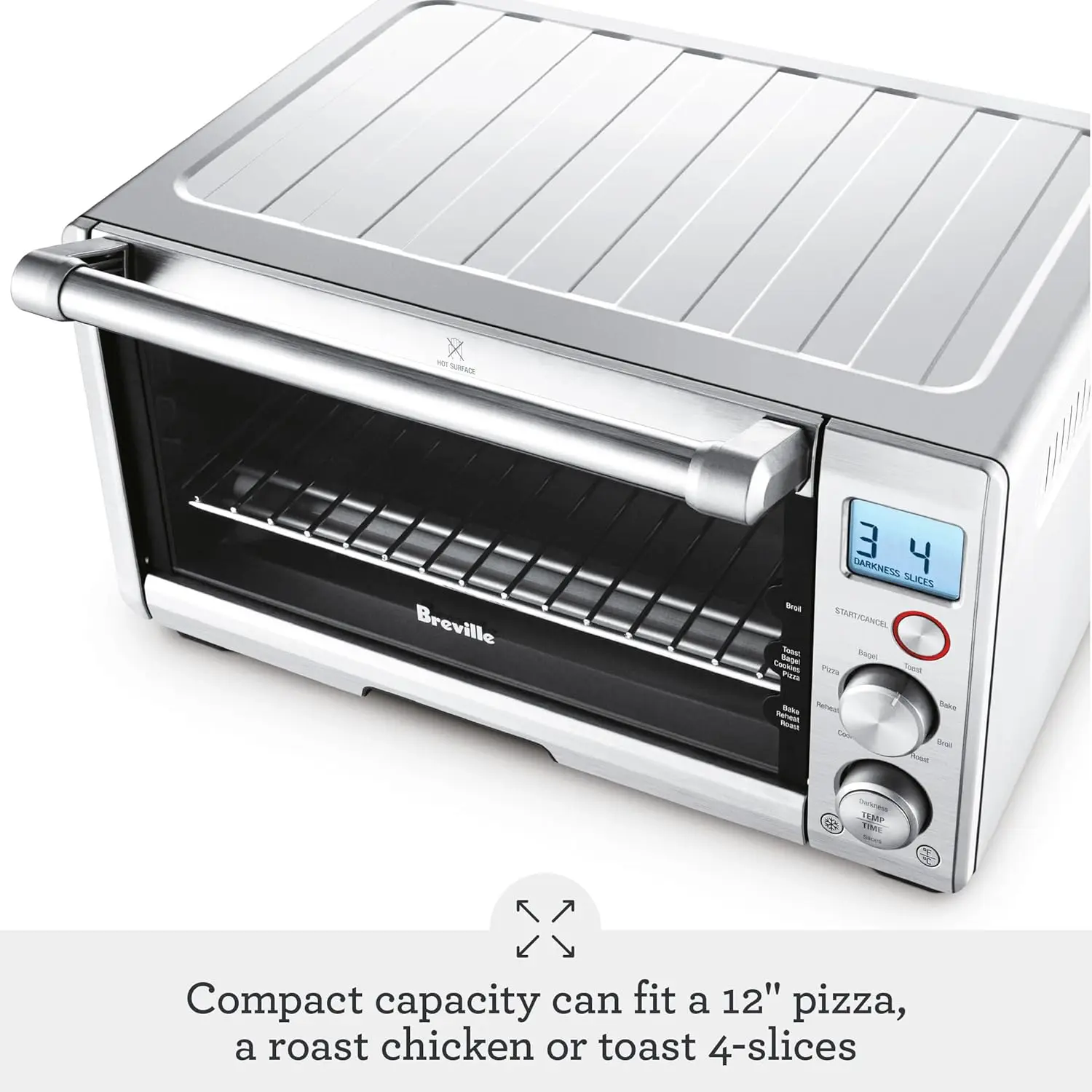 เตาอบเครื่องปิ้งขนมปังตั้งโต๊ะ Compact Smart Oven สแตนเลสขัดเงา