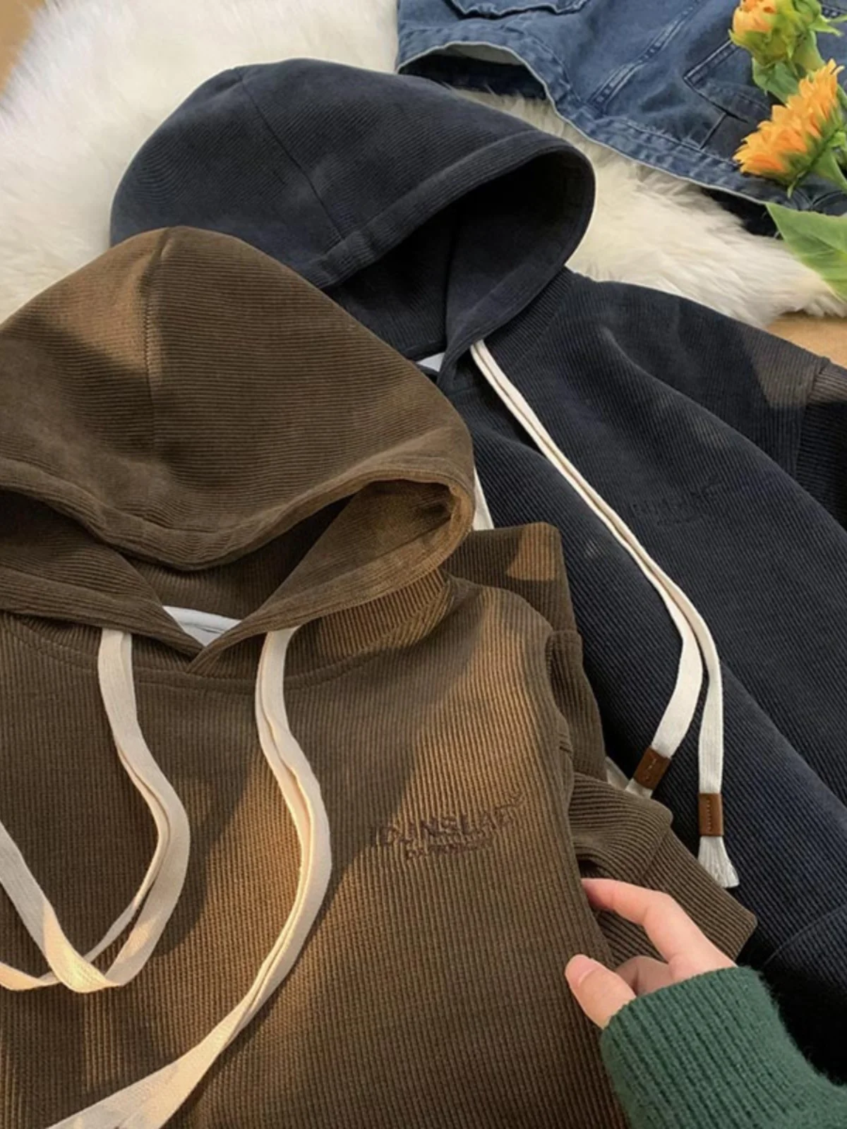 

Мужская толстовка свободного кроя с капюшоном, повседневная, удобная, весенне-осенняя, в американском ретро-стиле, для подростков