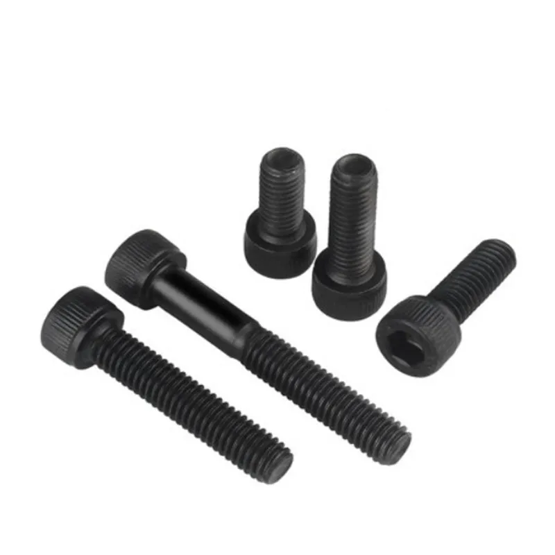 10-100pcs DIN912 M1.4 M1.6 M2 M2.5 M3 *3/4/5/6/7/8/9/10mm  to 100mm  Grade 12.9 black hexagon Hex Socket allen Head Cap Screw