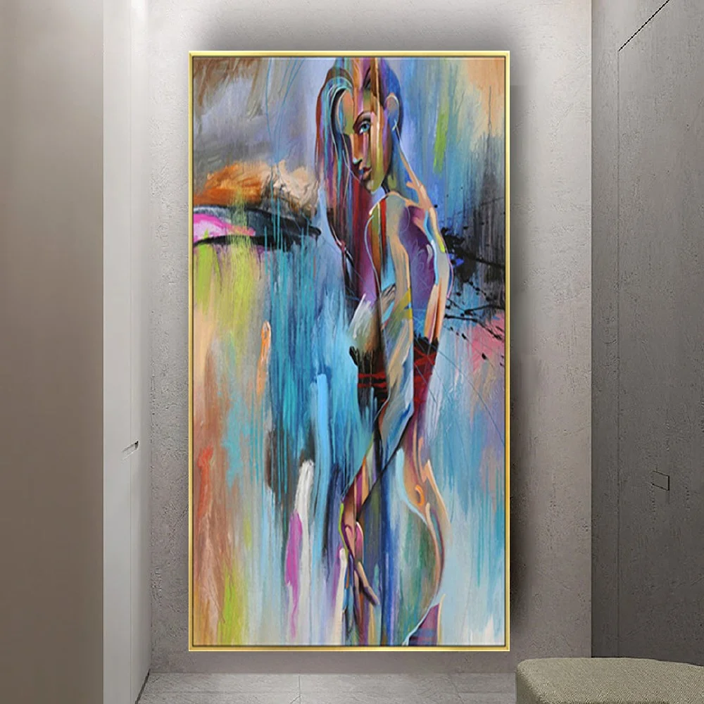 

Bare Back Woman Art Picture 100% Hand-Painted Oil Paintings Decor Bedroom Living Room Modern Home Decorative Painting On Canvas