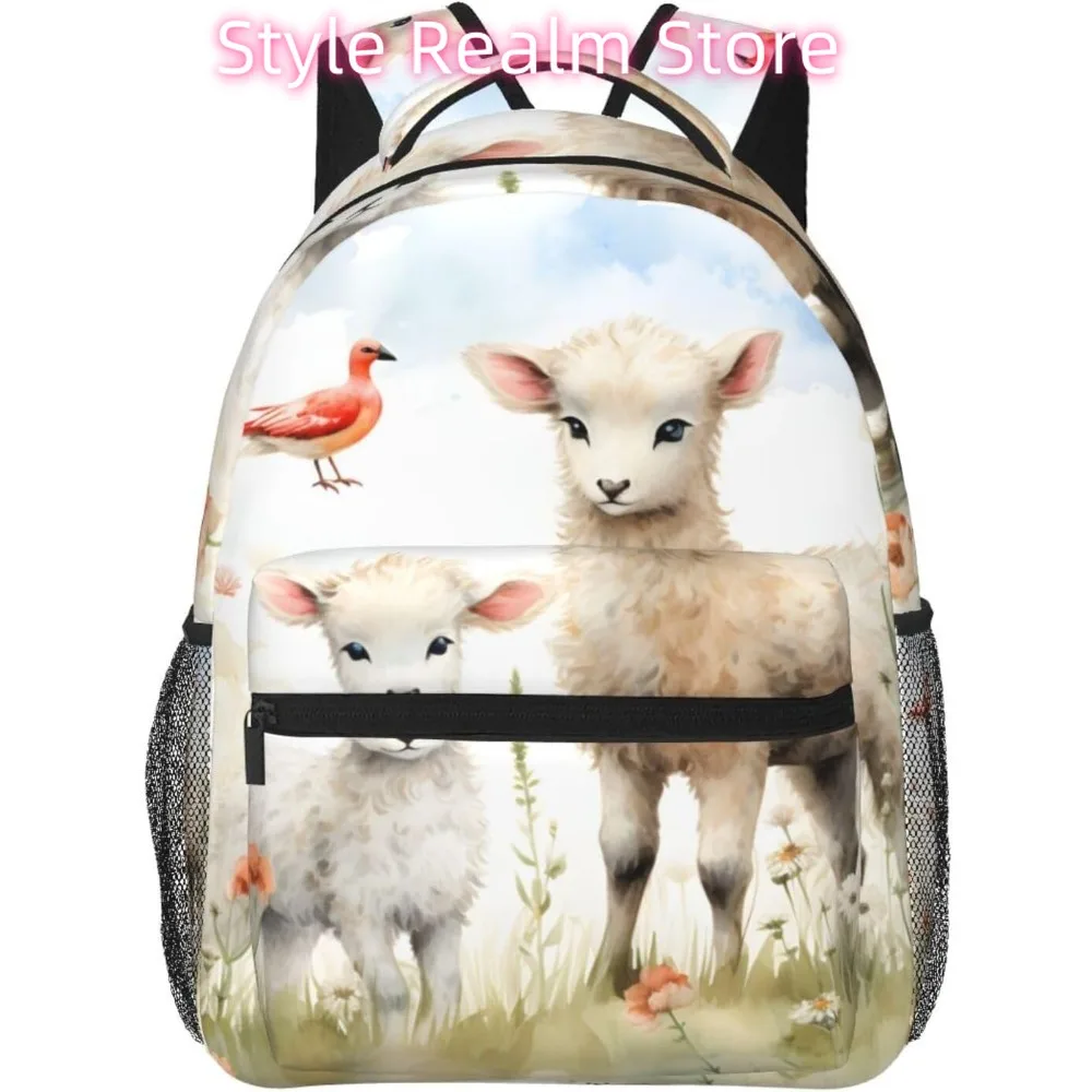 

Funny Sheep Lightweight Laptop Backpack Lightweight Multipurpose Travel Casual Daypack Unisex College Backapcks for Men Women