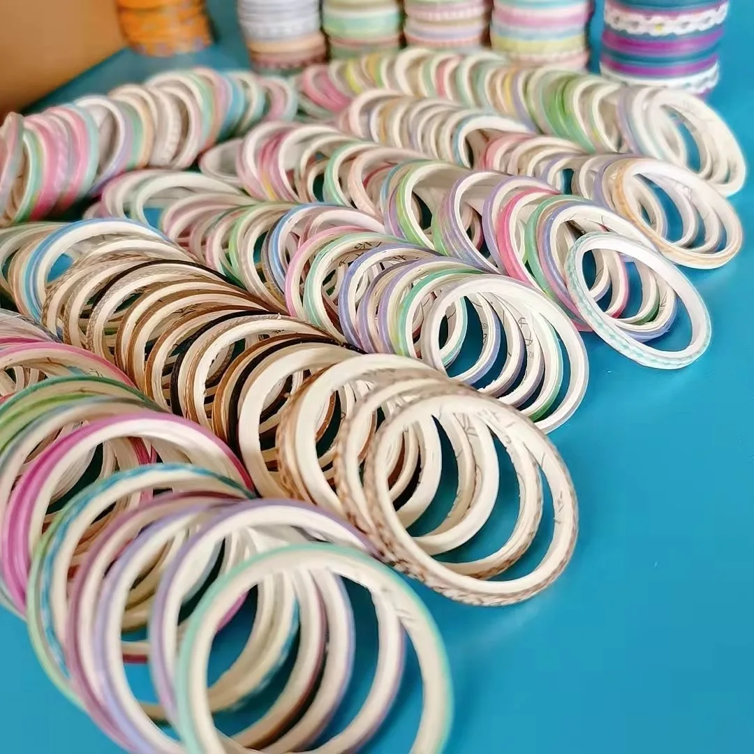 Thin Bleeding Line Washi Tape Set, Minimalist Border Decorative Masking Tape for Journal Scrapbook DIY Crafts
