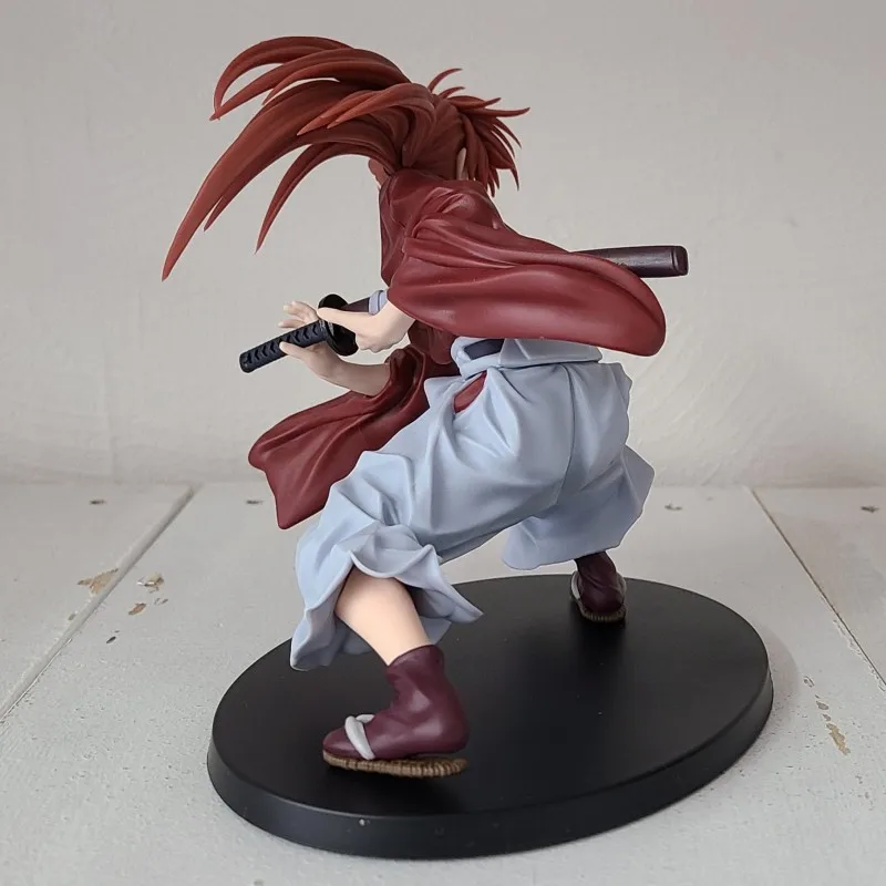 Bandai Original 15Cm VIBRATION STARS Himura Kenshin Action Figure Rurouni Kenshin Anime Toys For Kids Gift Collectible Model