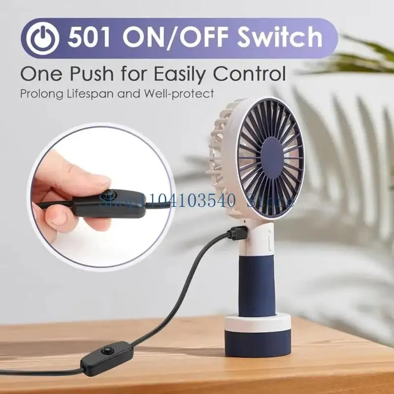 02DC Desktop Type C Charging Cord with On Off Button, Extension Cable for File Transfer and Daily Office Device Use