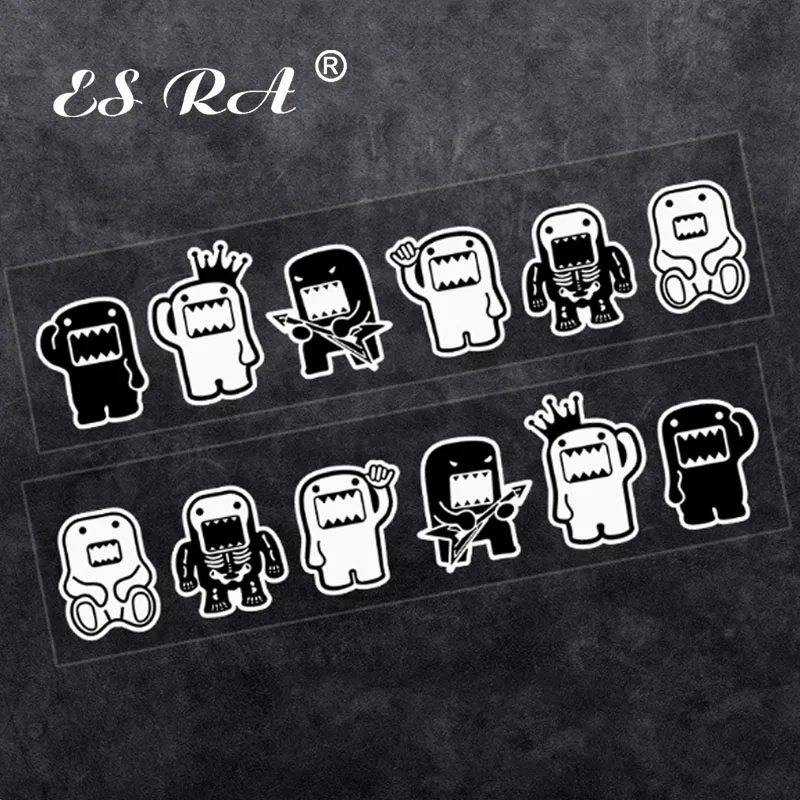 

6 Cartoon Monsters Stickers Waterproof Reflective Pegatinas Bumper Body Motorcycle Decorations Creative Decals
