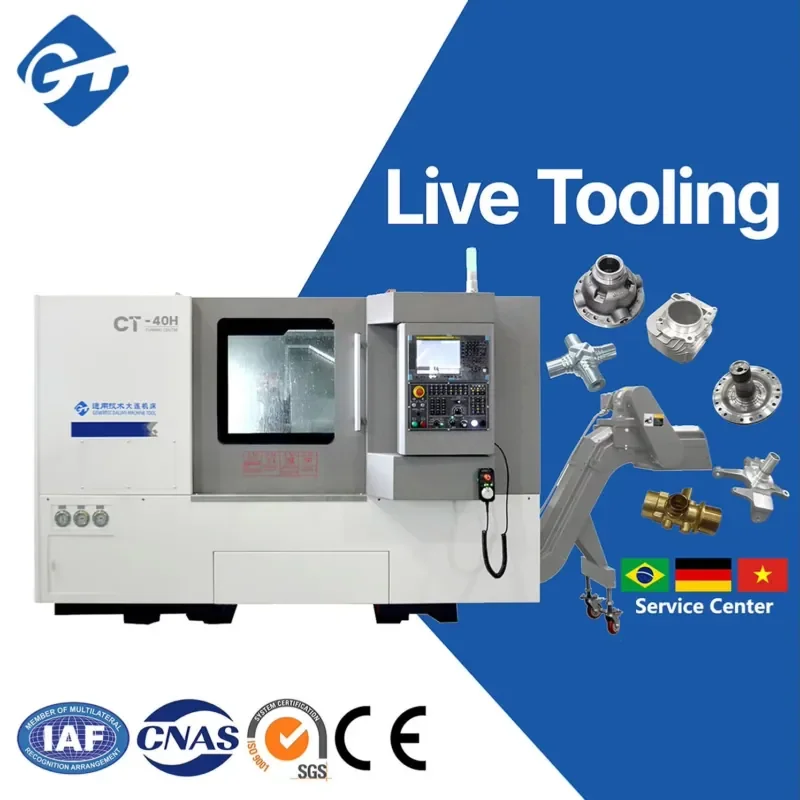 Torno CNC Automático de 3 Ejes Genertec CT40H, Torno CNC de Bancada Inclinada para Metal, Torno CNC para Metal en Venta