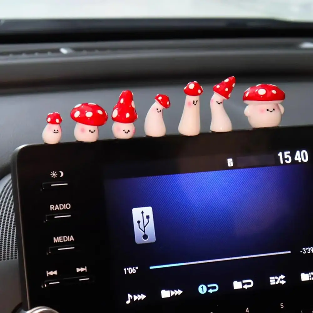 

Natural Driving Atmosphere Decor Mushroom Car Decoration Cute Mushroom Car Dashboard Rear View Mirror for Women for Home