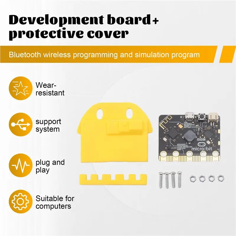 A92Z BBC Microbit Go Start Kit Micro:Bit BBC Programmable Learning Development Board With Protective Case For DIY Projects