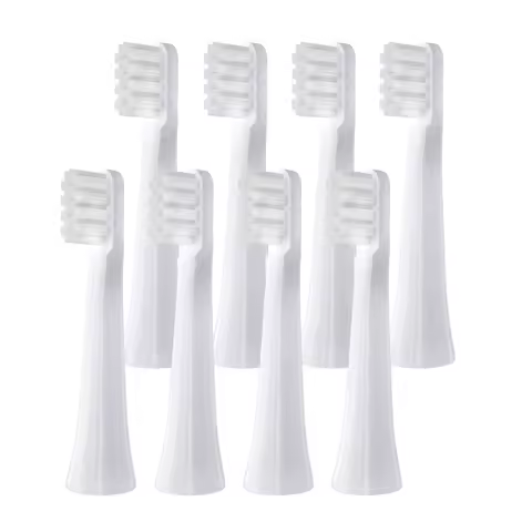 8PCS For XIAOMI MIJIA T100 Replacement Brush Heads Sonic Electric Toothbrush Vacuum DuPont Soft Bristle Suitable Nozzles