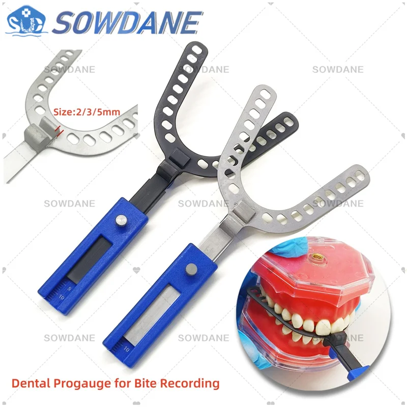 1set Dental ProGauge for Bite Recording Oral Centric Tray Set Dental Impression Trays Denture Repair Occlusal Record Articulator