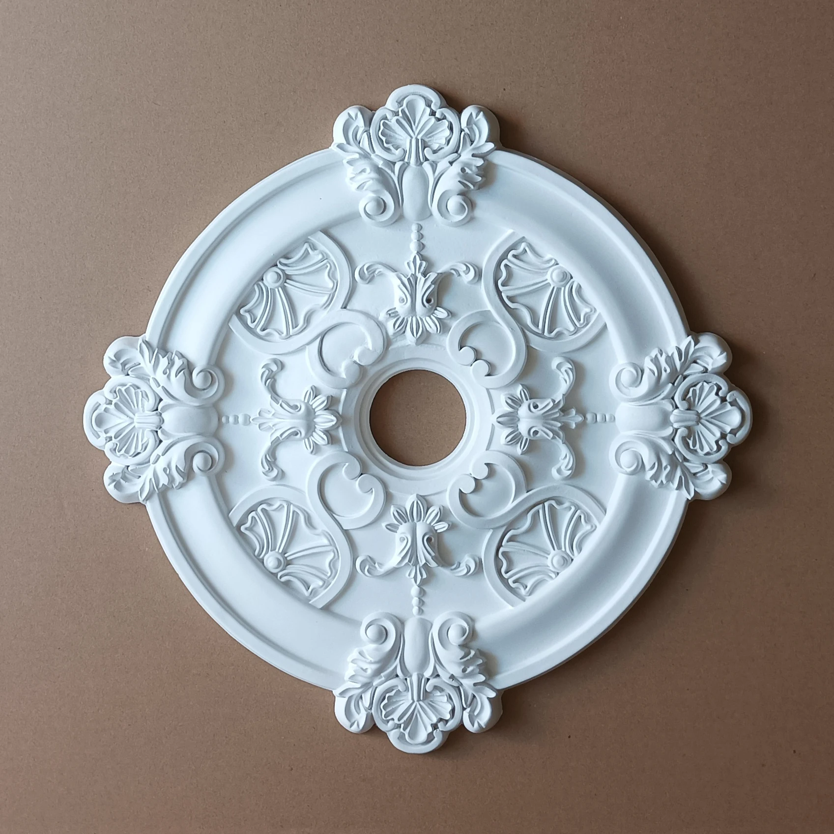 PU Ornament Moulding polyurethane Ceiling Rose Rossete European style Wall Medallion Ceiling Paterage decorative Lamp Base Plate