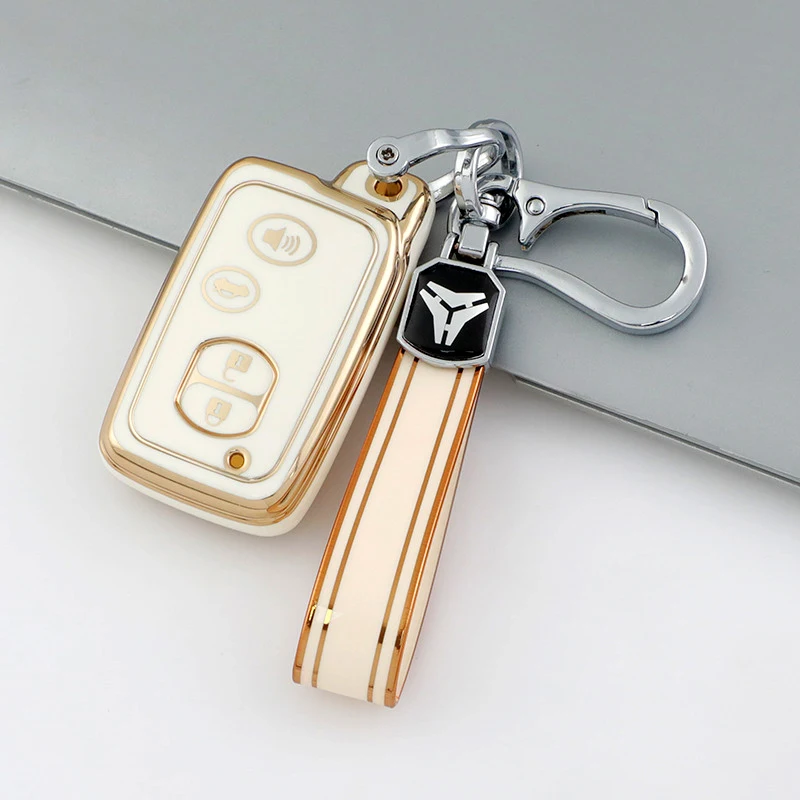 4 Buttons Car Key Case Cover for Lexus LC 200 for Toyota Prius 30 Alpha Aqua Land Cruiser Auris Shell Fob Auto Accessories