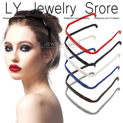 Gafas de sol con forma de montura para mujer, diadema acrílica de Color sólido, aro Invisible para el cabello, herramienta de peinado para fijar el cabello