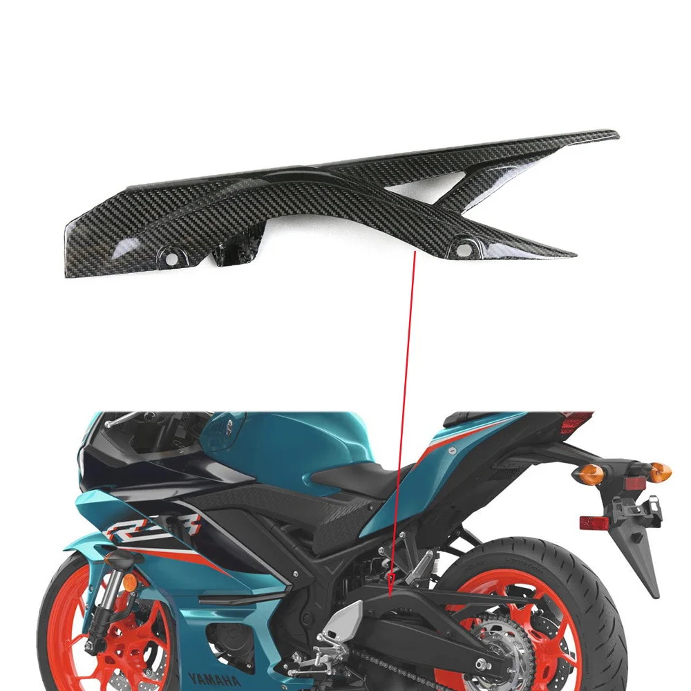 

For Yamaha R3 YZF-R3 2019 2020 2021 2022 3K Full Carbon Fiber Chain Guard Fairing Motorcycle Accessories Fairings Kits Parts