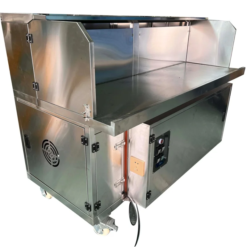 

Commercial Customized Cart Food Vans Barbecue Machine Restaurant Kitchen Equipment Smokeless BBQ Grills