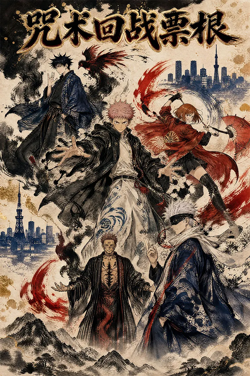 Wholesale 2026 New MoFan Creative Studio Jujutsu Kaisen Cards Game Collection Ticket Stub Anime Collectibles Character Fan Gifts