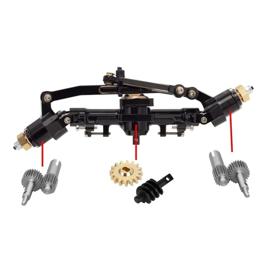 

Тяжелый латунный грузовой портальный мост для осевого 1/24 RC Crawler Portal Axial SCX24 90081 C10 Gladiator Ford Bronco, обновленные детали