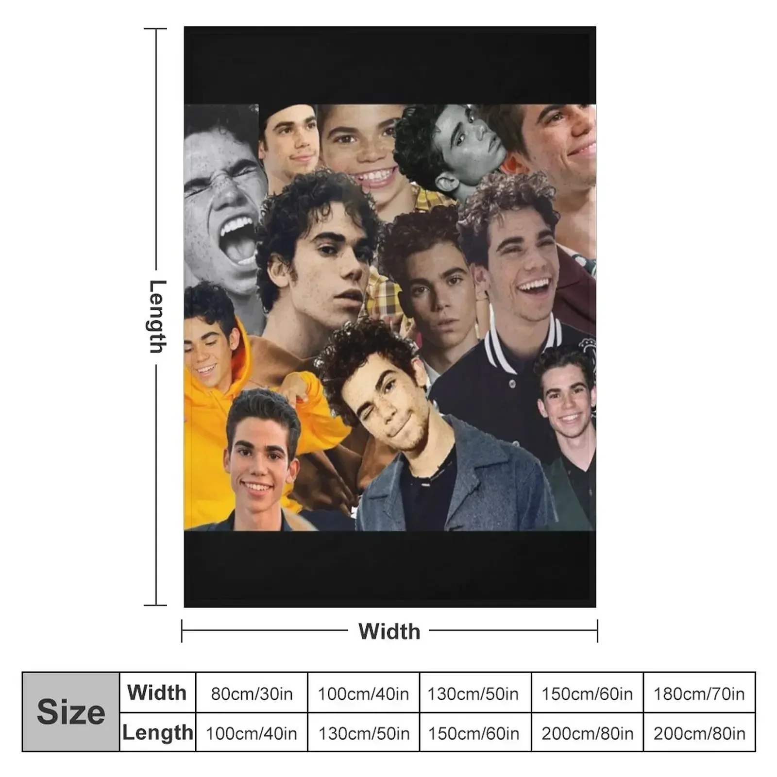 Cameron boyce collage design 2019 Throw Blanket Flannel Sofas sofa bed Thins Blankets