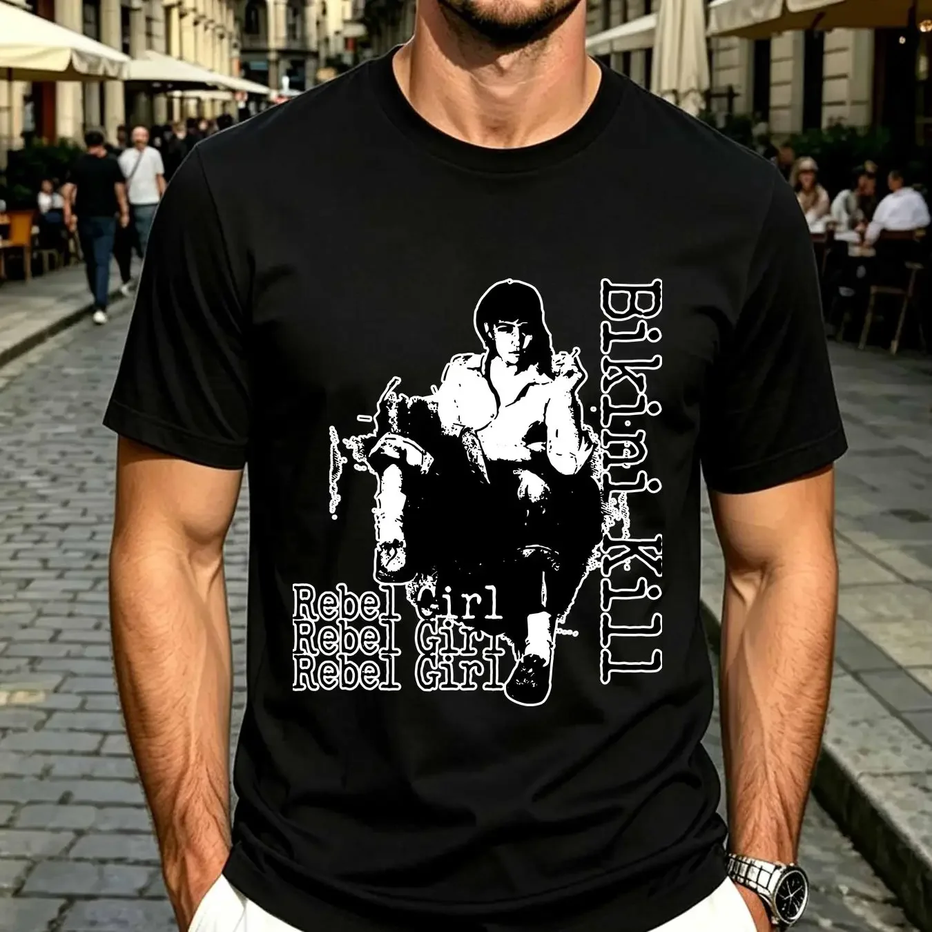 washed T Shirt Bikini Kill Rock Band  Full Size S to 5XL HA1671 vintage Washed Comfortable streetwear Casual homme Soft