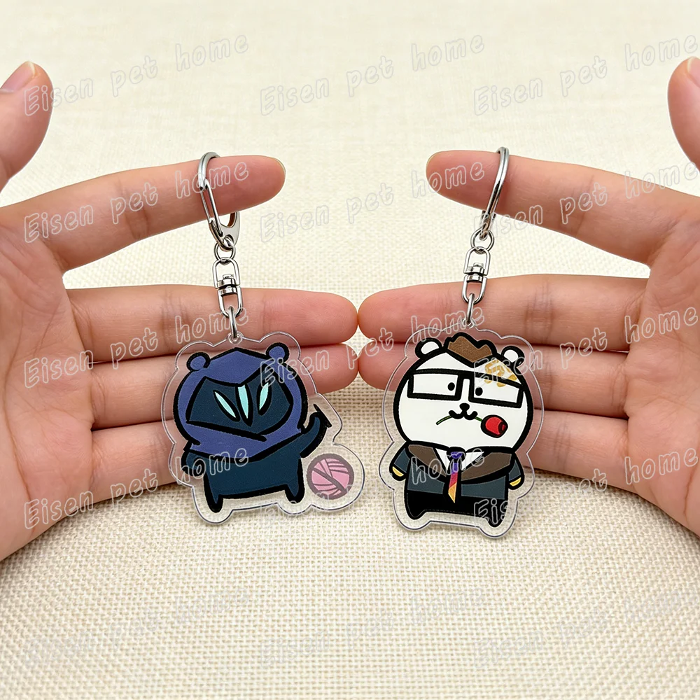 Funny Bear Game VALORANT Keychain for Accessories Cute Cartoon Key Ring Jewelry Fans Friends Birthday Gifts
