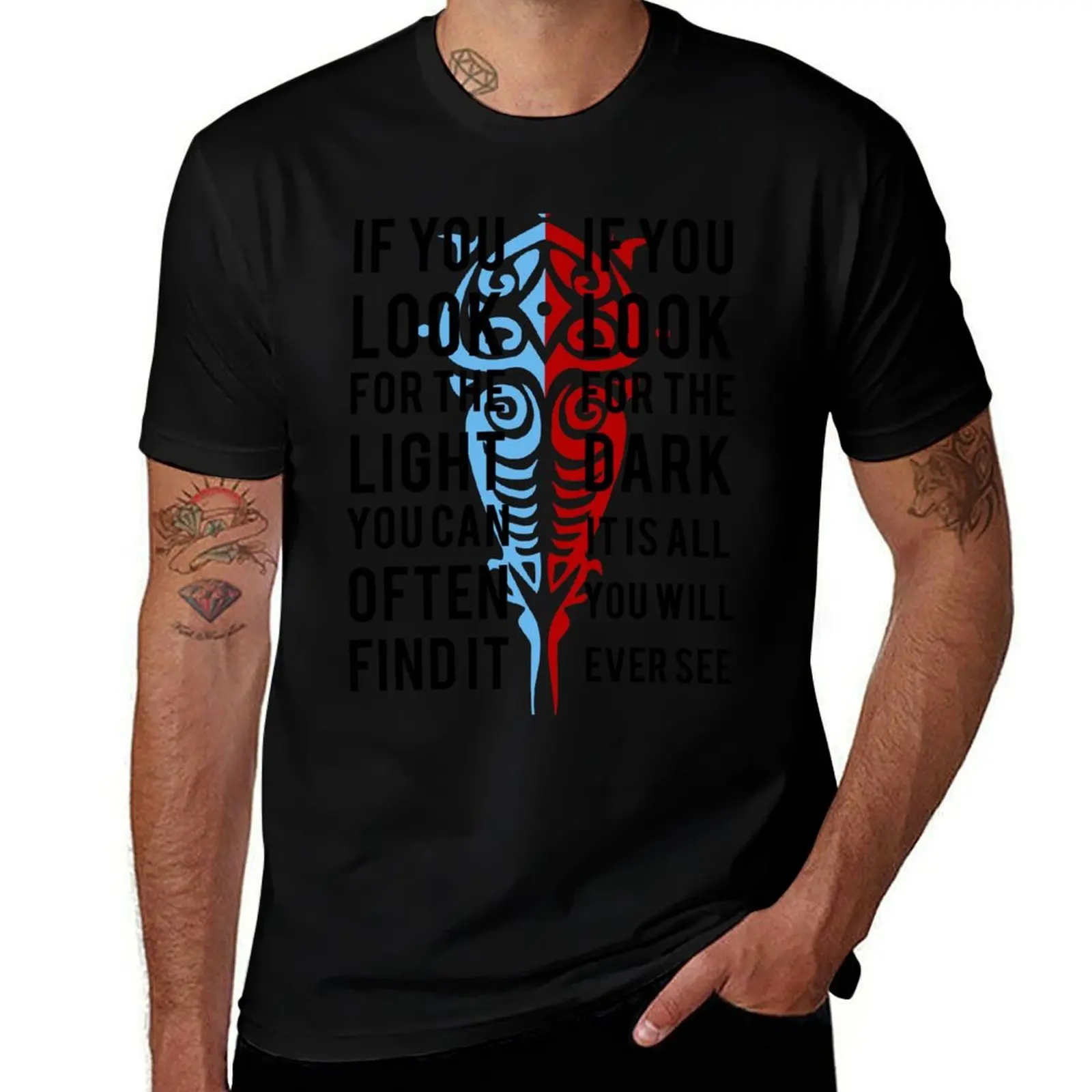

Light in the Dark T-Shirt cotton t shirt man t shirts with prints T-Shirt