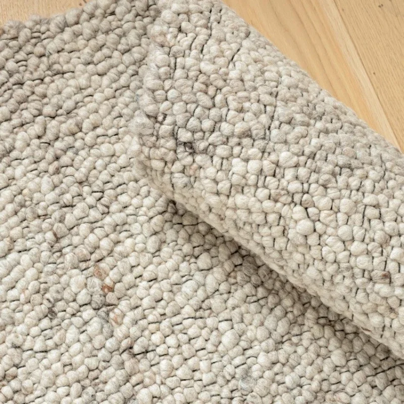 

Modern minimalist wool hand-woven household carpet living room bedroom bedside blanket no glue