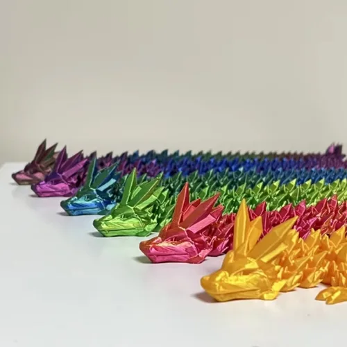 3D 프린트 보석 드래곤 크리스탈 피젯 장난감, 회전식 관절 드래곤 에그, 이상적인 선물, ADHD 완벽한 피규어 미니어처