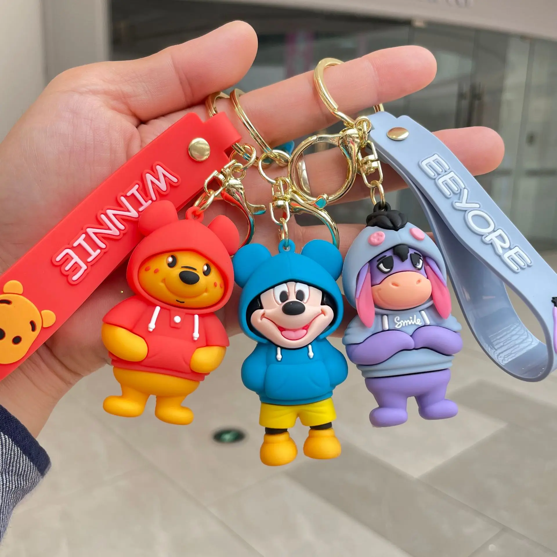 Mickey Minnie keychain, Donald Duck, Winnie the Pooh car keychain, bag hanger, decorative item, gift