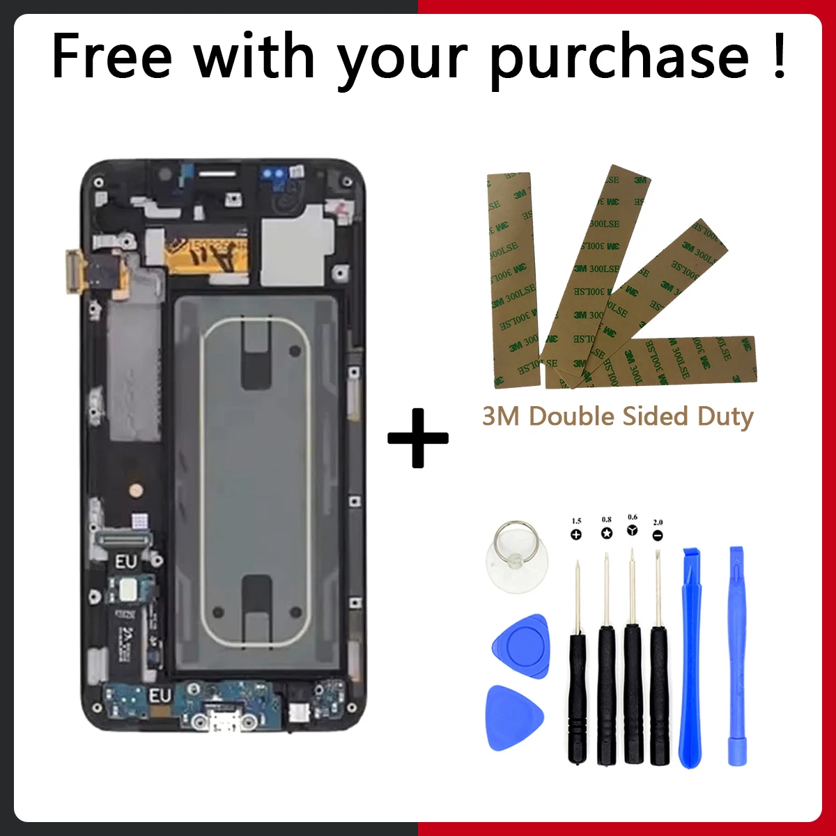 Super AMOLED For Samsung Galaxy S6 Edge Plus LCD Display Touch Screen Frame Digitizer Assembly Repair Parts With Burn Shadow