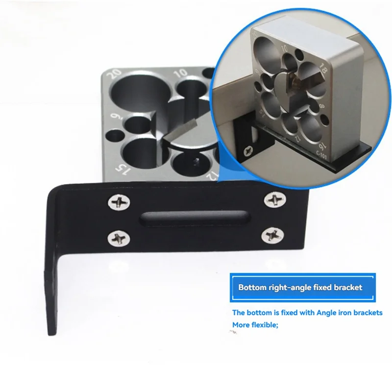 

【Space-Saving】Adjustable 8-20Mm Electric Drill Milling Device Wooden Round Rod Planer Woodworking Tools 8 Holes Dowel Maker Jig