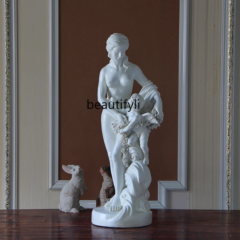 

European Style Eve Portrait Antique Sculpture Creative Decoration Villa Window Photography Decor Western Character Decoration