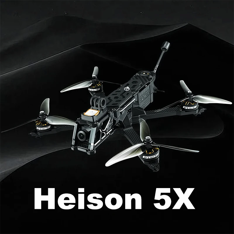 SQFPV Heison 5X Freestyle Cine FPV com VTX Analógico ou DJI O3 220mm 5 polegadas Drone Suporte 6S 8S Baterias BNF Basic