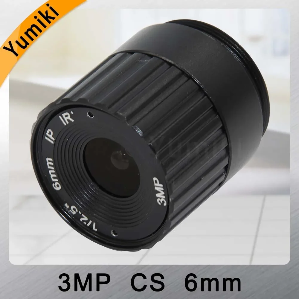 Yumiki 6MM 3MP CCTV Lens 1/2.5'' F1.4 CS Fixed IR 3.0 Megapixel CCTV Lens For IR 720P/1080P Security Camera