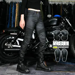 Women Upgrade Coated Waterproof Motorcycle Riding Denim Jeans Locomotive Cycling Moto Racing Drop-proof Pants With CE Armor Pads