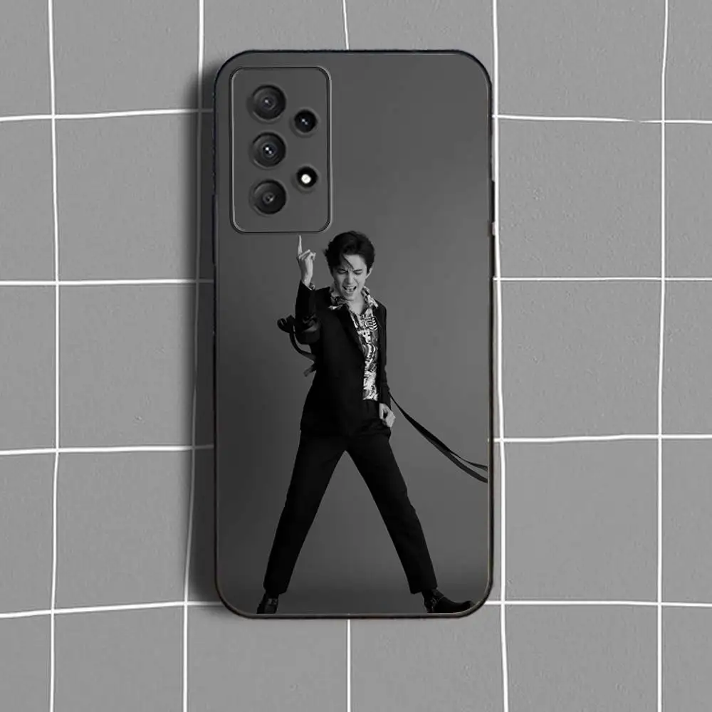 D-DimashS QudaibergenS Funda de teléfono para Samsung Galaxy A73,31,32,72,41,53,52,71,22,5G,Nota,J7,8,9 Funda negra suave