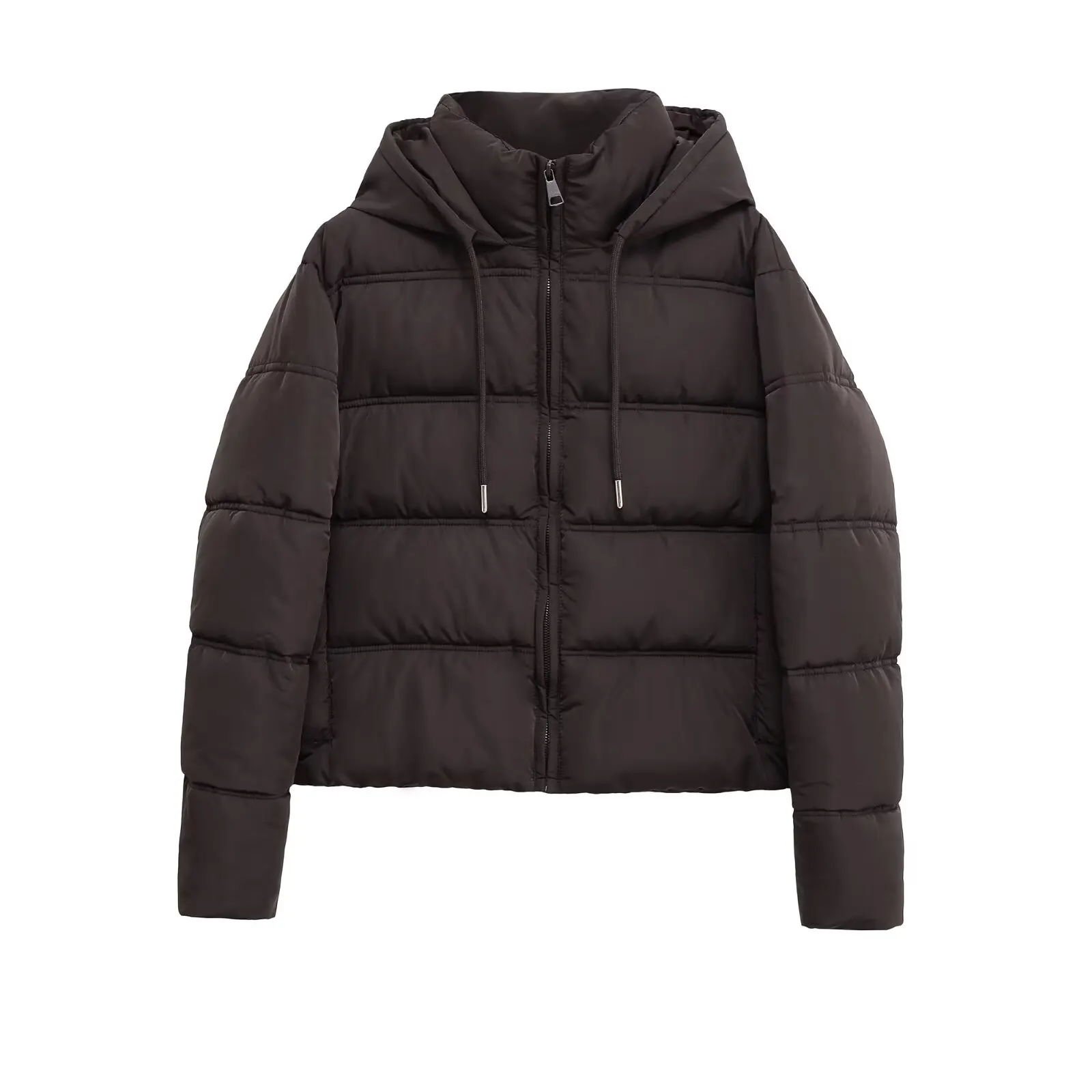 

2025 Fall New Arrival: European & American Style Women's Fashion Short Hooded Thickened Cotton Jacket