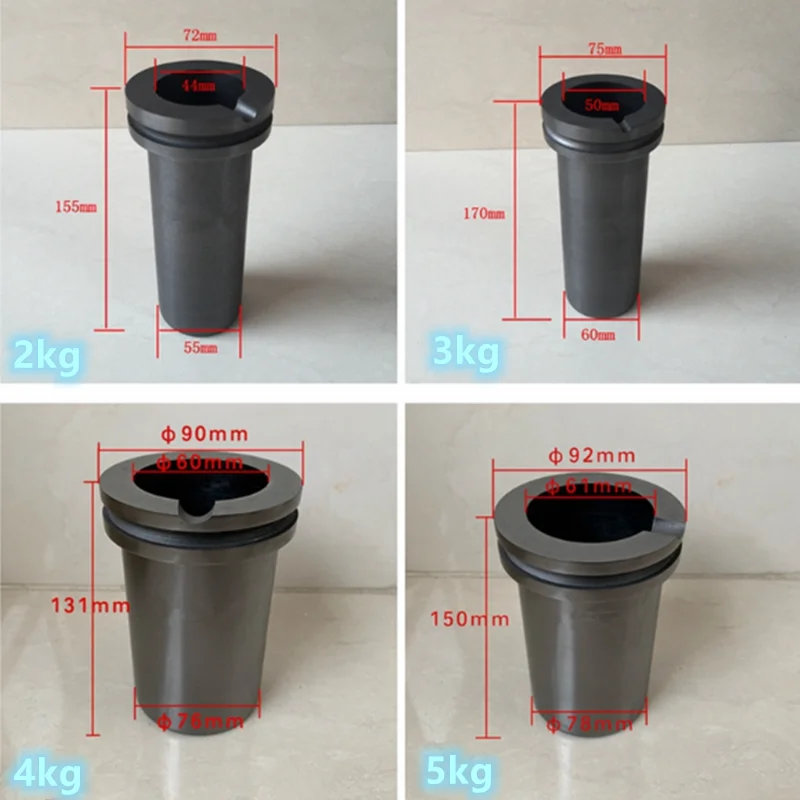 1kg/2kg/3kg/4kg/5kg Graphite Crucible for Melting Gold, Silver, Copper, Furnace Casting Mould Melt Jewelry Tools