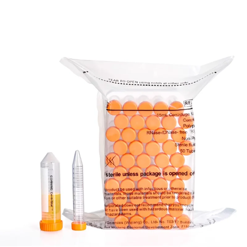 

Enzyme-free sterile centrifuge tube 15ml 50pcs/pack 50ml 25pcs/pack