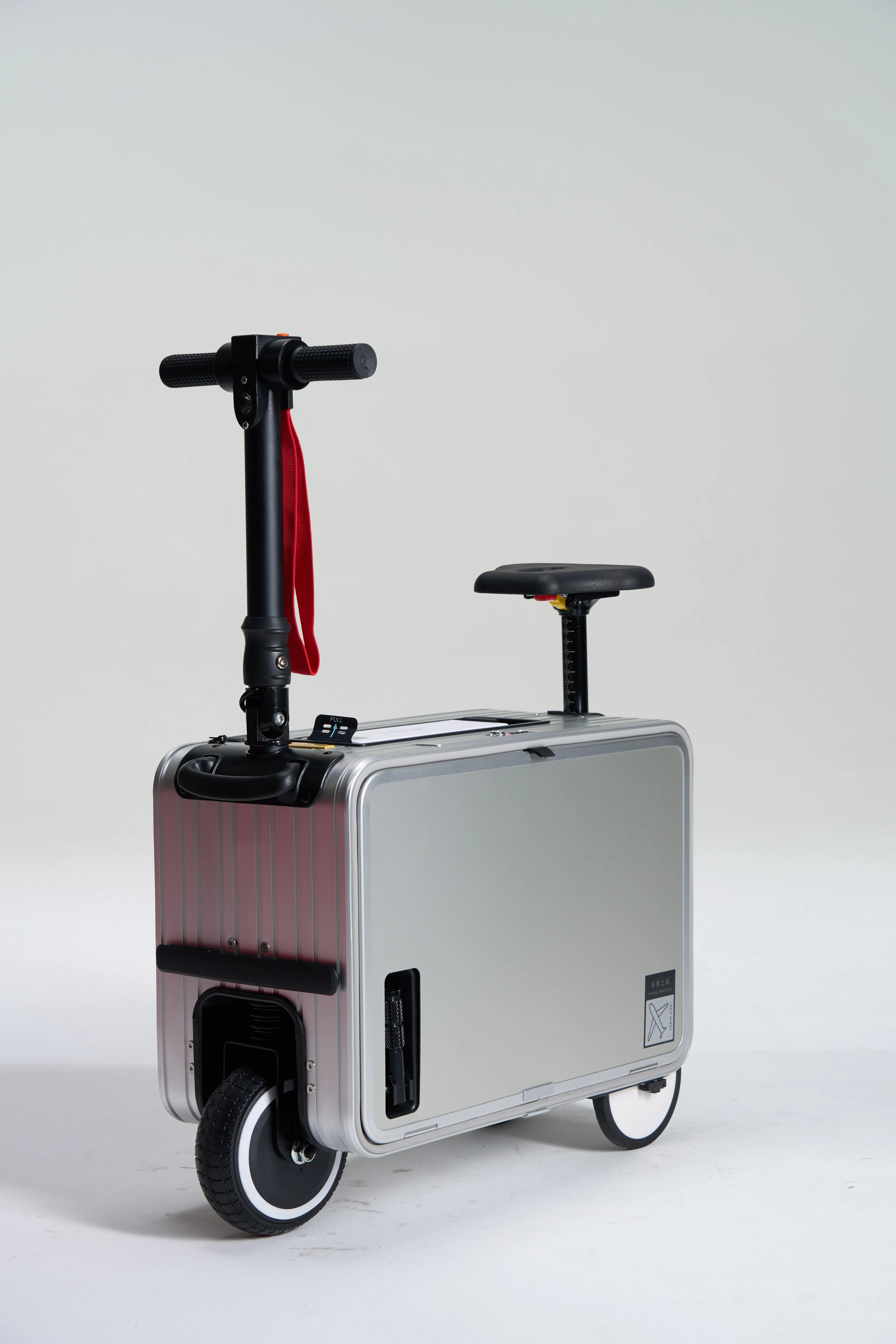 2024 New Product Fashion 20 Inch Aluminium Electric Travel Suitcase Lazy Commuting Machine Auto Manned Suitcase